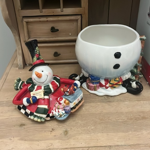 Fitz & Floyd “Sullivan the Snowman” Cookie Jar - Picture 7 of 10